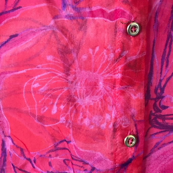 ELIE TAHARI 100% Silk Sheer Floral Blouse - Women’s SP - Picture 6 of 14